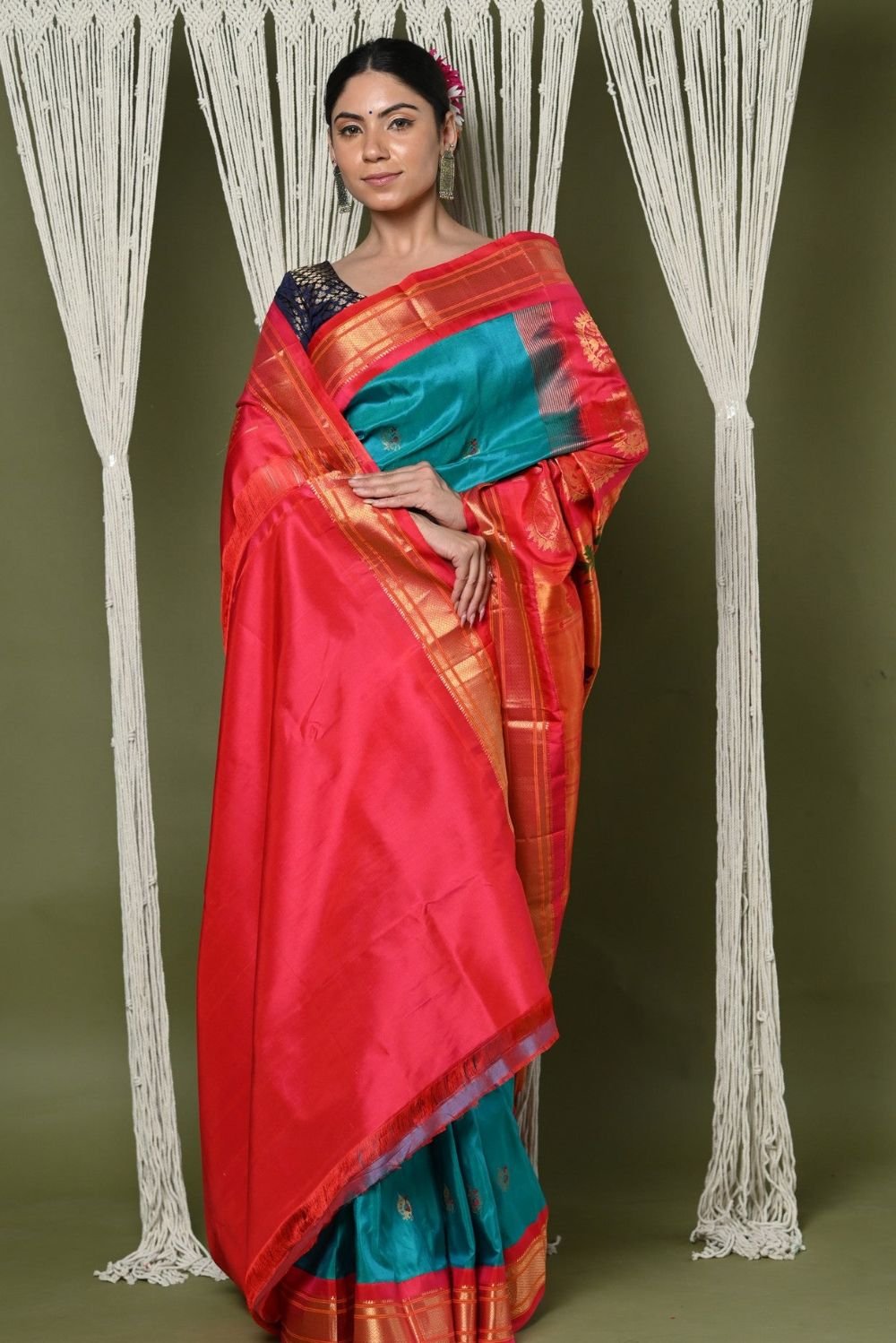 Buy Pure Silk Maharani Paithani Saree Online in India - Etsy